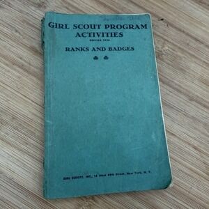 VINTAGE‎ GIRL SCOUT - 1938 PROGRAM ACTIVITIES - RANKS AND BADGES BOOK